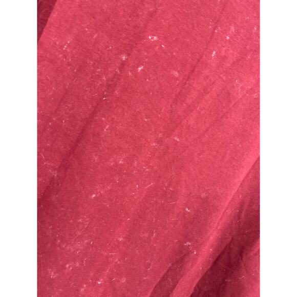 US Vintage Mens Maroon Burgundy Cotton Henley Long Sleeve Basic Shirt NEW Large - Picture 5 of 9